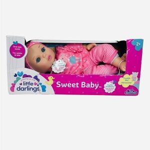 Little Darlings Sweet Baby Cuddle Me 11 " Doll w/three Sounds 2+ Ages